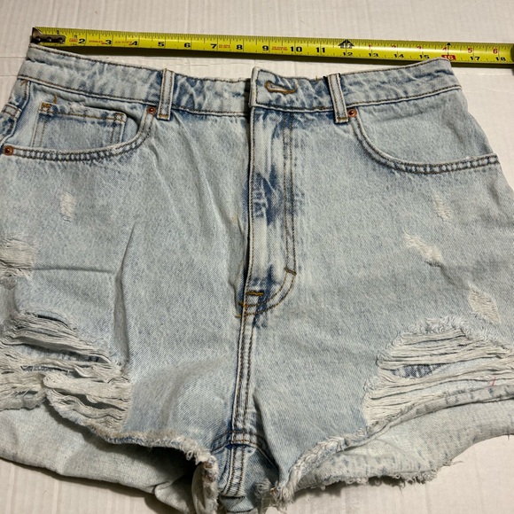 NWT ZARA High Rise Short Rigid Jean Denim Shorts Size 10 - Picture 7 of 8